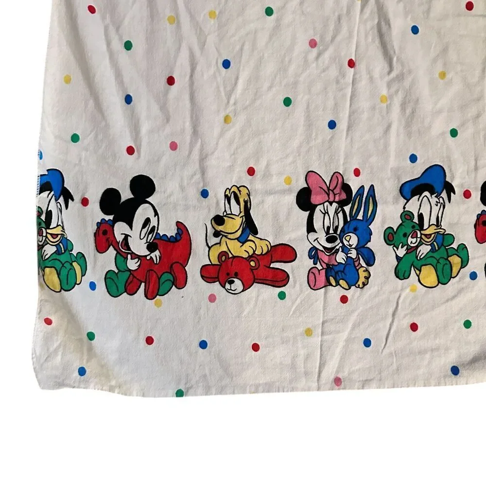 Disney Babies Vintage 80s Flannel Baby Receiving Crib Blanket – 38